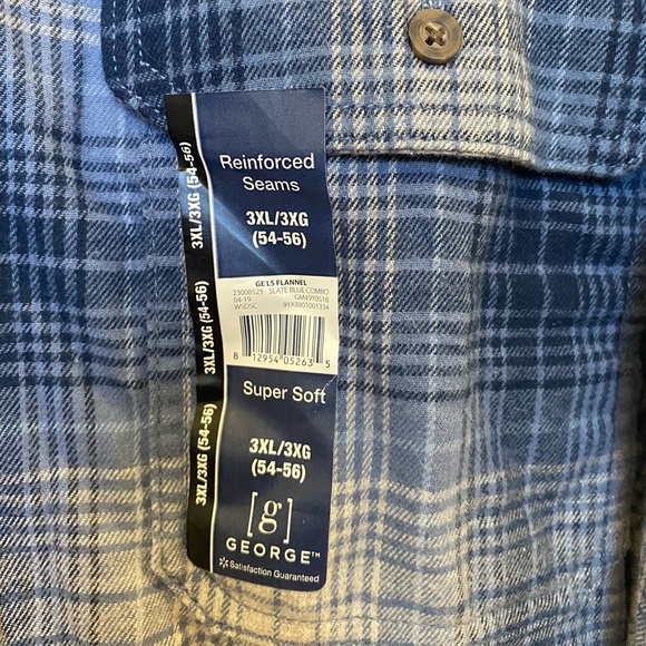 George Blue Flannel Never Worn - Picture 2 of 4